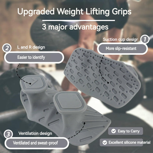 Monattrod Upgraded Weight Lifting Grips for Women & Men - Extra Large & Thick Non-Slip Gym Grips with Cooling Towel