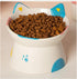 Cute Ceramic Raised Cat Bowls, Elevated Design, 15° Tilted Feeder for Flat Faced Cats, Kitten Small Dogs (Black)