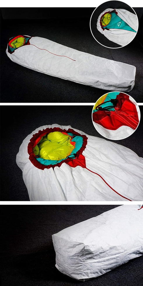 Tyvek Sleeping Bag Cover Liner, Waterproof Bivy Bag for Camping, Ventilate Moisture-Proof Warming Inner Liner
