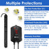 AquaMiracle 500W Aquarium Heater with Dry-Run Protection and LED Digital Display for Tanks 75-120 Gallons