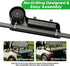 Xoxocos 1/1.25 Golf Cart Armrest with Cup Holder - Universal Fit for EZGO/Club Car/Yamaha Rear Seat, Fits Square Tube
