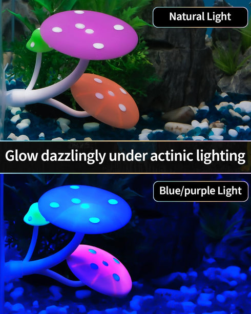 Uniclife Betta Mushroom Hammock - Soft Aquarium Rest Bed with Suction Cup, 2 Pack