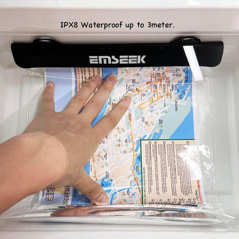 Waterproof Map Case 13 inch, Clear Dry Tablet Bag for Camping, Hiking, Kayaking, Biking, Traveling