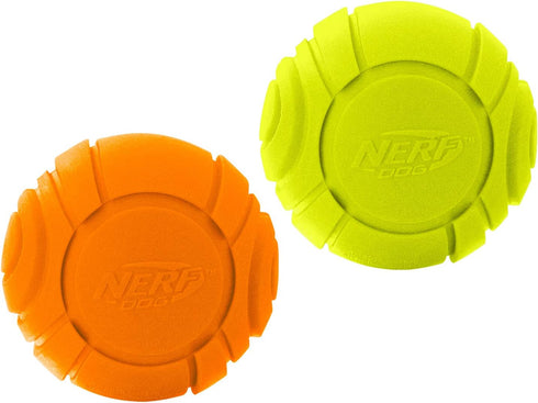 Nerf Dog Sonic Ball Dog Toys, Lightweight and Water Resistant, 2.5 Inches, Two Pack