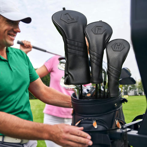 Golf Club Covers Set of 3 or 1PC, Head Covers for Woods and Drivers, Fit Most Golf Clubs
