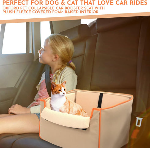 Co-Pilot Compact Foldable Dog Booster Seat for Small Breeds