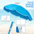 1 Pack 220lbs,Blue Heavy Duty Steel Beach Chair,Beach Chair with Umbrella,Outdoor Folding Chair High Strength Cleanable