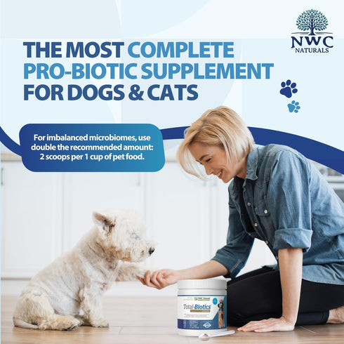 NWC Naturals Total-Biotics, Cat & Dog Probiotics for Digestive Health, 365 Servings, 8 Ounces