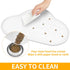 Ptlom Pet Placemat for Dogs and Cats, Non-Slip Waterproof Feeding Mat, Suitable for Small, Medium & Large Pets, White