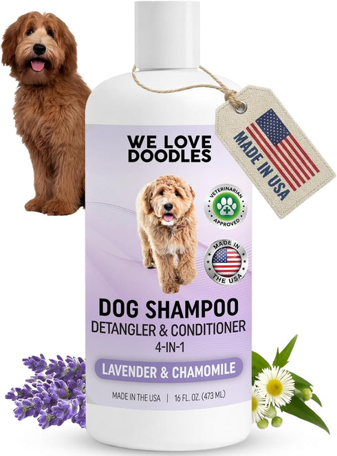 4-in-1 Dog Shampoo Dog Shampoo, Conditioner & Detangler - Best Shampoo for