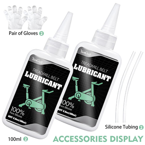 YumCraft 7oz 100% Treadmill Belt Lubricant - Pure Silicone Treadmill Lube, Non-Toxic Odorless High Temp Resistant