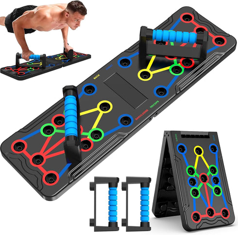 Solid Push Up Board, Multi-Functional Home Workout Equipment, Fitness Floor Chest Muscle Exercise System