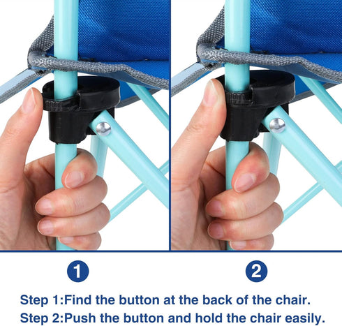 KABOER Kids Folding Camping Chair with Cup Holder - Outdoor Fun