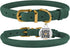 BRONZEDOG Rolled Leather Dog Collar with QR ID Tag, Adjustable Soft Round Collars for Small Medium Large Dogs (16" -
