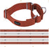 Martingale Dog Collar Nylon Adjustable and Safety Training Brick Red Caramel Comfortable Metal Buckle Pet Collars for Small Medium and Large Dogs