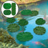 12Pcs Realistic Lily Pads Leaves - Artificial Floating Foam Foliage for Ponds, Koi Fish Pool, Patio & Aquarium Decor