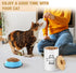 Reallnaive Set 3 Counter(White) Metal Airtight Cat Treat Container of with Bamboo Lids and Spoon Cat Food Storage