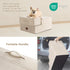 EHEYCIGA 3-Step Dog Stairs for Small Dogs, 13.5" H Non-Slip Indoor Ramp for Couch and Chair, Beige