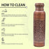 VJR Copper Bottle 33 Oz for Drinking Water Ayurvedic Leak Proof Floral Engraved Design