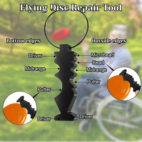 CIATBYYJ Repair Tool for Disc Golf, Portable Disc Golf Edge Maintenance Tool, Light Blue Flying Discs Maintenance Tools
