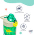 16oz 2-Pack Set Zak Designs Sage Kids Water Bottle For School or Travel, Durable Plastic Water Bottle With Straw