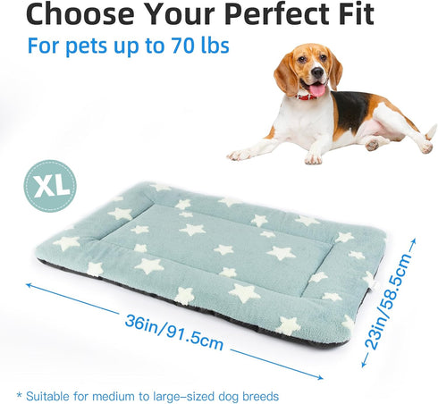 Mora Pets Dog Crate Pad - Dog Bed Mat for Medium Large Dogs, Washable Thin Pet Kennel Pad for 36 inch Cage, Ultra Soft