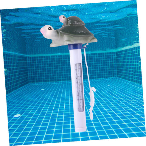 Swimming 0-50c Waterproof Turtle Thermometer for Pool and Hot Tub, Water Temperature Meter with String, Cartoon