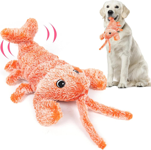 BABORUI Dog Toys, Interactive Wiggly Lobster Toy for Boredom, Rechargeable Chew Toys for All Dogs