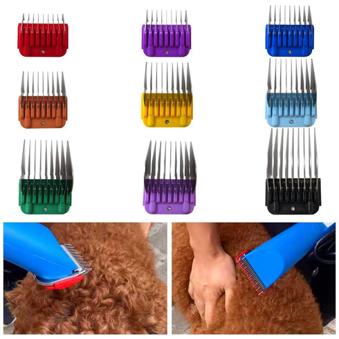 9 Set #10/15/30 Animal Stainless Steel Attachment Color Guide Comb Fit for Most Oster/Wahl/Andis Detachable-Style