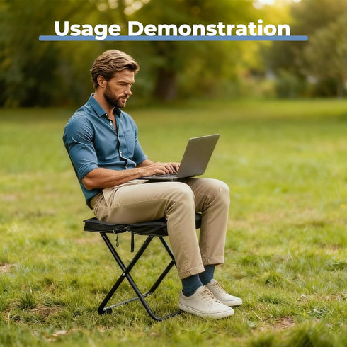 YFFFOVSSS 1.4Lbs 220Lbs Portable Folding Camping Stool - Ultra Lightweight, Heavy Duty, Reinforced Steel Frame, Quick