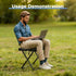 YFFFOVSSS 1.4Lbs 220Lbs Portable Folding Camping Stool - Ultra Lightweight, Heavy Duty, Reinforced Steel Frame, Quick