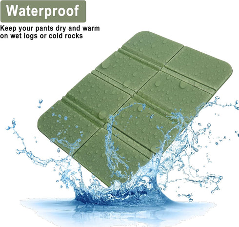 Backpacking, plplaaoo Camping Cushion Seat, Foldable Sitting Mat Waterproof XPE Foam Sitting Pad Portable Foldable