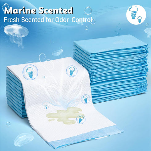 MIZOK Dog Pee Pads, Jumbo Disposable 36x36in Super Absorbent Training Pads with Marine Scent, Odor-Control (30 Counts)