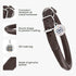 Soft Round Collars Rolled Leather Dog Collar, ID Tag for Small Medium Large Dogs (7-10 inch, Brown)