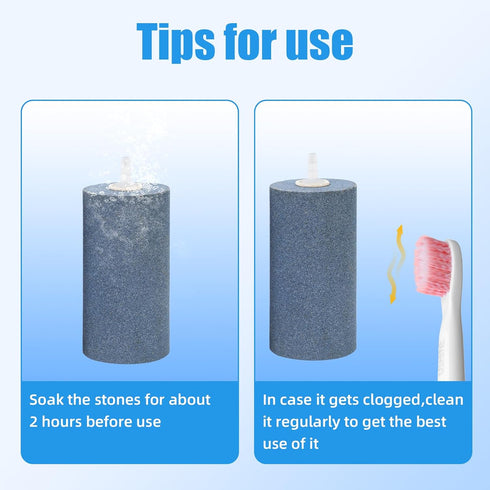 AQUANEAT Aquarium 4"x2" Cylinder Air Stone, Fish Tank Aerator Diffuser, 4 pcs