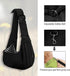 PETLOFT Adjustable Reversible Dog Cat Sling Carrier, Hands-Free Cross Body Carrier for Pets up to 11lb, Black