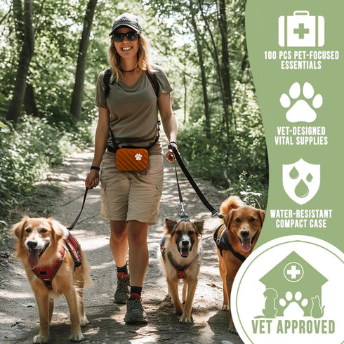 EVERLIT CARE 95 EVERLIT Pet Medic First Aid Kit | Pcs Vet-Approved Medical, Outdoor & Emergency Supplies for Dogs