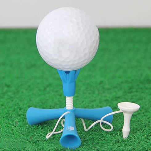 Green Rubber Golf Tees for Mats, Adjustable Portable Golf Tee, Anti-Flying Tripod for Training Court Clubs