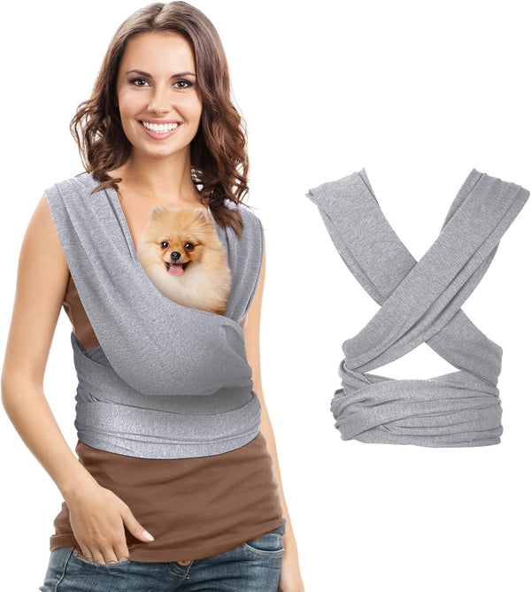Dog Sling Carriers for Small Dogs - Front Facing Dog Sling, Anti-Anxiety Cat Carrier, Hands-Free, Size Adjustable, Soft