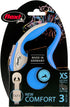 Flexi Comfort Tape Grey & Blue 3m Retractable Dog Leash for Dogs up to 12kgs/26lbs (Extra Small)