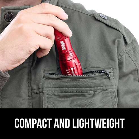 GORILLA GRIP Powerful LED Tactical Flashlight, 750 FT High Lumens, Water Resistant, Ultra Bright Mini Flash Light
