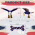 3 pcs Independence Day Pet Squeaky Toys, Dog Squeaky Toys 4th of July Puppy Dog Toy Independence Day Pet Plush Bald Eagle Toy with Crumpled Paper Squeaky Dog Interactive Toy for Small Medium Dogs.