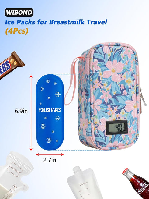 WIBOND 4 Packs Packs Pcs Small Breastmilk Ice for Breastmilk Storage, Gel Ice for Breast Milk Keeps Breast Milk Fresh