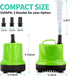 FREESEA 330 GPH Submersible Water Pump, 25W for Pond Aquarium Hydroponics, Fish Tank Fountain Waterfall