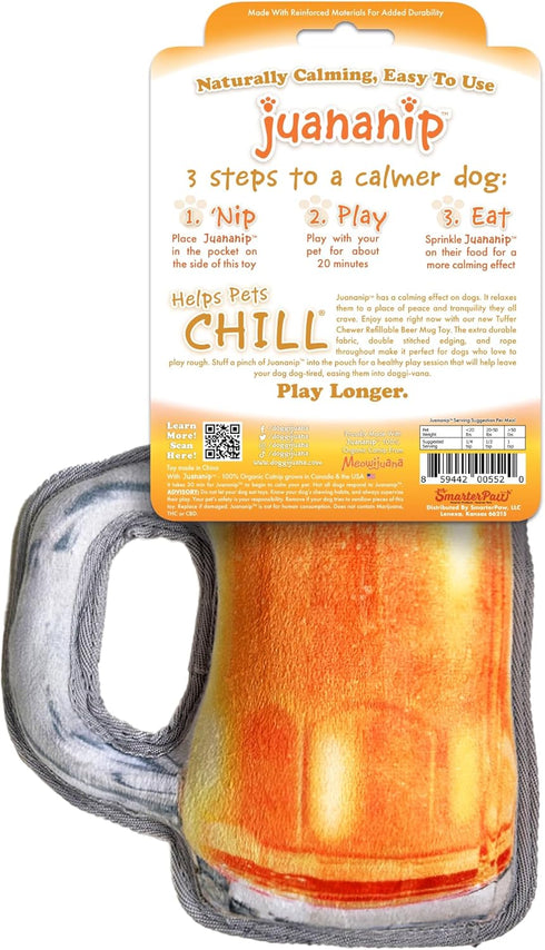 Doggijuana Tuffer Chewer Plush Dog Toy | Funny Dog Toy Plush with Juananip Catnip for Dogs | Calming Aid for Dogs |