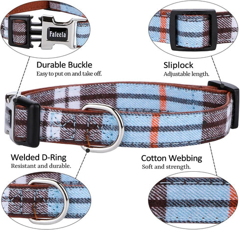 Faleela Soft & Comfy Bowtie Dog Collar, Detachable Adjustable Bow Tie for Small Medium Large Pets (S, Blue)
