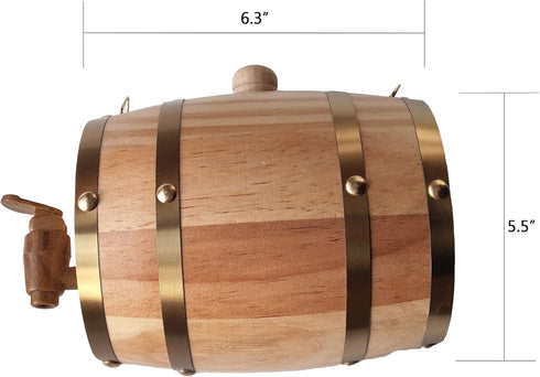 St Bernard Rescue Barrel Collar, Whiskey Barrel Ornament, 1/2 Liter Size Keg with Adjustable Hoops for Saint Bernard