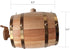 St Bernard Rescue Barrel Collar, Whiskey Barrel Ornament, 1/2 Liter Size Keg with Adjustable Hoops for Saint Bernard