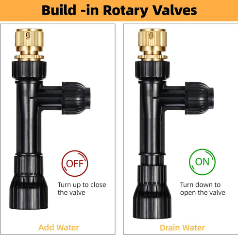 Gravel Vacuum for Aquarium Fish Tank Siphon with Three Metal Faucet Adapter and Long Hose 50 Feet