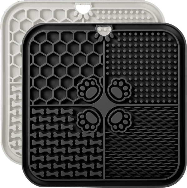 WLDJMP Dog Lick Mat,2Pack Dog Slow Feeder, Non-Slip Design Lick Mat for Dogs